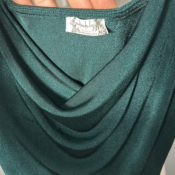Free People Cowls in the Club bodysuit Pine Green Stretchy- NWT size M - Picture 5 of 12